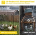 thumbnail image 5 of Aivituvin 79.1" Chicken Coop with Wheels for 4–6 Chickens, Large Mobile Chicken House with Metal Run, Weatherproof Outdoor Poultry Cage, 5 of 11