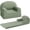 Green, variant on Ourlova Couch 2 in 1 Comfy Toddler Fold Out Couch Convertible Sofa to Lounger Foam Chair with Soft Sherpa Gift for Girls and Boys Green Half Moon Medium