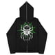 thumbnail image 3 of Sudaderas de araña oscura europea y americana para hombre y mujer, sudaderas con capucha góticas para parejas, sudaderas con cremallera de gran tamaño Harajuku 2023, 3 of 4