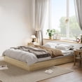 thumbnail image 2 of Bed Frame, Wood Platform Bed Without Headboard, Floor-Standing Bed Frame, Wooden Slats Support, No Box Spring Required, 2 of 8