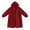 Red, variant on Plush Fleece Open Front Hooded Coats For Women Winter Warm Long Sleeve Mid-Length Trendy Casual Cardigan S-XXL
