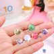 thumbnail image 3 of 60 piezas de colgantes de bolas de vidrio de colores, dijes de vidrio con pequeñas estrellas brillantes, accesorio artesanal para hacer collares, pulseras, aretes, joyas artesanales, 3 of 5