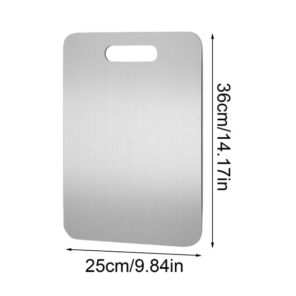 PONPRNGY Food Grade Stainless Steel Cutting Board - Stainless Steel Cutting Board for Kitchen Chopping Board Food-Grade for Meat Fruit Vegetables Dishwasher Safe