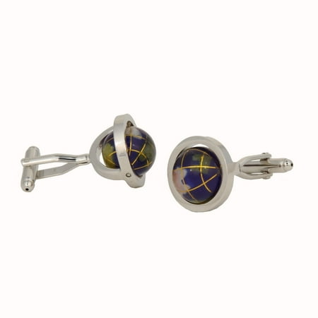 - Luxury Giftware by Jere Silver Overlay Lapis Gemstone Cufflinks