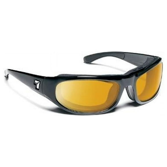 7eye 120543 Whirlwind Sharp View Yellow Sunglasses Glossy Black