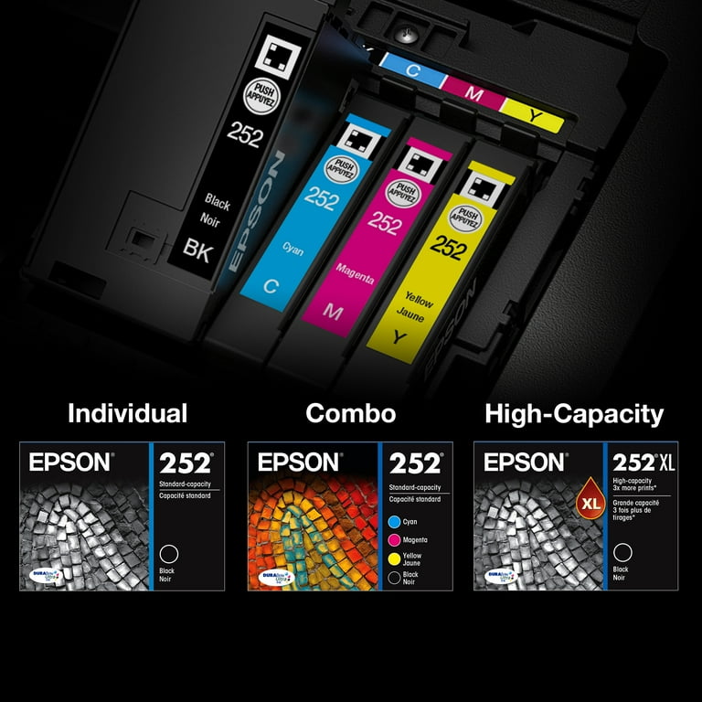 Epson 252XL Black & Color Combo Pack Ink Cartridge, Standard