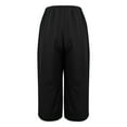thumbnail image 5 of Maean Women's Capris Pants Elastic Waisted 3/4 Length Pants Summer Casual Work Wide Leg Cropped Trousers, 5 of 6