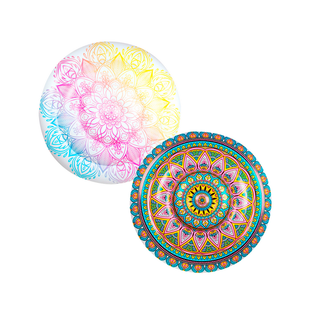 Inflable Montable Paquete 2 pz Mandalas Importadora La Merced Blanca y Negra Plástico Resistente