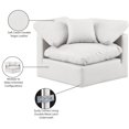 thumbnail image 2 of Meridian Furniture Indulge Vegan Leather Corner Chair in Cream, 2 of 9