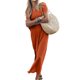thumbnail image 2 of Lucakuins - Vestido de playa informal de verano para mujer, color sólido, manga corta de murciélago, cuello redondo, vestido dividido Lucakuins  moda, 2 of 8