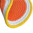 thumbnail image 2 of Yellow Orange Extra Thick Woven Trivet Round Placemats Hot Potholder Mat Heat Resistant - 9.8"x9.8" 1 Piece - Orange / Yellow, 2 of 5