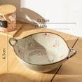 thumbnail image 2 of Grand Bol de Service Bol à Salade de 7,5 Po avec Poignée Plat Rond en Céramique Profond pour Pâtes, Va au Lave-Vaisselle, au Micro-Ondes et au Four, 2 of 7