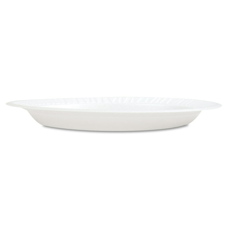 10-1/4 Flat White Non-Laminated Foam Plate 500/case