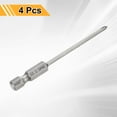 thumbnail image 3 of Uxcell 4pcs #0 Phillips Screwdriver Bit PH0 1/4" Hex Shank 3" (75mm) Long 0.1" Rod Magnetic Cross Head Drill Bits S2 Steel Industrial Screw Driver Bit, 3 of 7