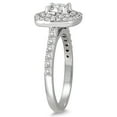 thumbnail image 2 of SZUL Women's 1 1/3 Carat TW Diamond Double Halo Engagement Ring in 14K White Gold (J-K-L Color, I2-I3 Clarity), 2 of 3