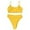 Yellow, variant on Two Piece Swimsuit for Women Solid Splicing Strap Womens Swimsuits Bathing Two-Piece Swimsuit