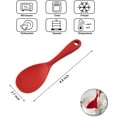 thumbnail image 3 of Silicone Rice Paddle Spoon Set of 2,Non Stick Heat Resistant Kitchen Gadge Rice Spoon,Rice Scooper,Rice Spatula,Rice Spoon Paddle,Rice Cooker Spoon,Works for Rice,Mashed Potato Or More (Red), 3 of 7