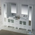 thumbnail image 6 of Sydney 102" w/ Vessel Sinks and Mirror Linen Cabinet (Glossy White), 6 of 7
