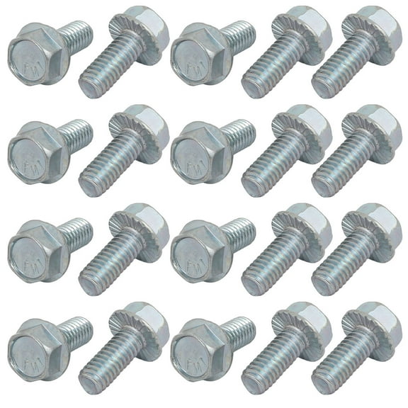Uxcell 5/16-18 x 3/4" Thread Carbon Steel Hex Serrated Head Flange Screw Bolt (20-pack)
