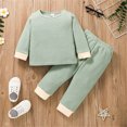 thumbnail image 3 of Vedolay Grils 2023 Outfits Toddler Girl's 2 Piece Set Ruffle Cami Top With Print Flare Leg Pants,Mint Green 18-24 Months, 3 of 5