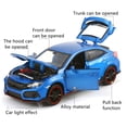 thumbnail image 4 of 1:32 Alloy Model Car Diecast Toy Collection Sound & Light Gift for Honda Civic Type R  Toy Car for Present Colletion, 4 of 10