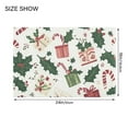 thumbnail image 4 of Yayeee Bath Rugs for Bathroom Floor Set of 2 Non Slip Fluffy Soft Absorbent Mat, White Christmas Holly, 4 of 7