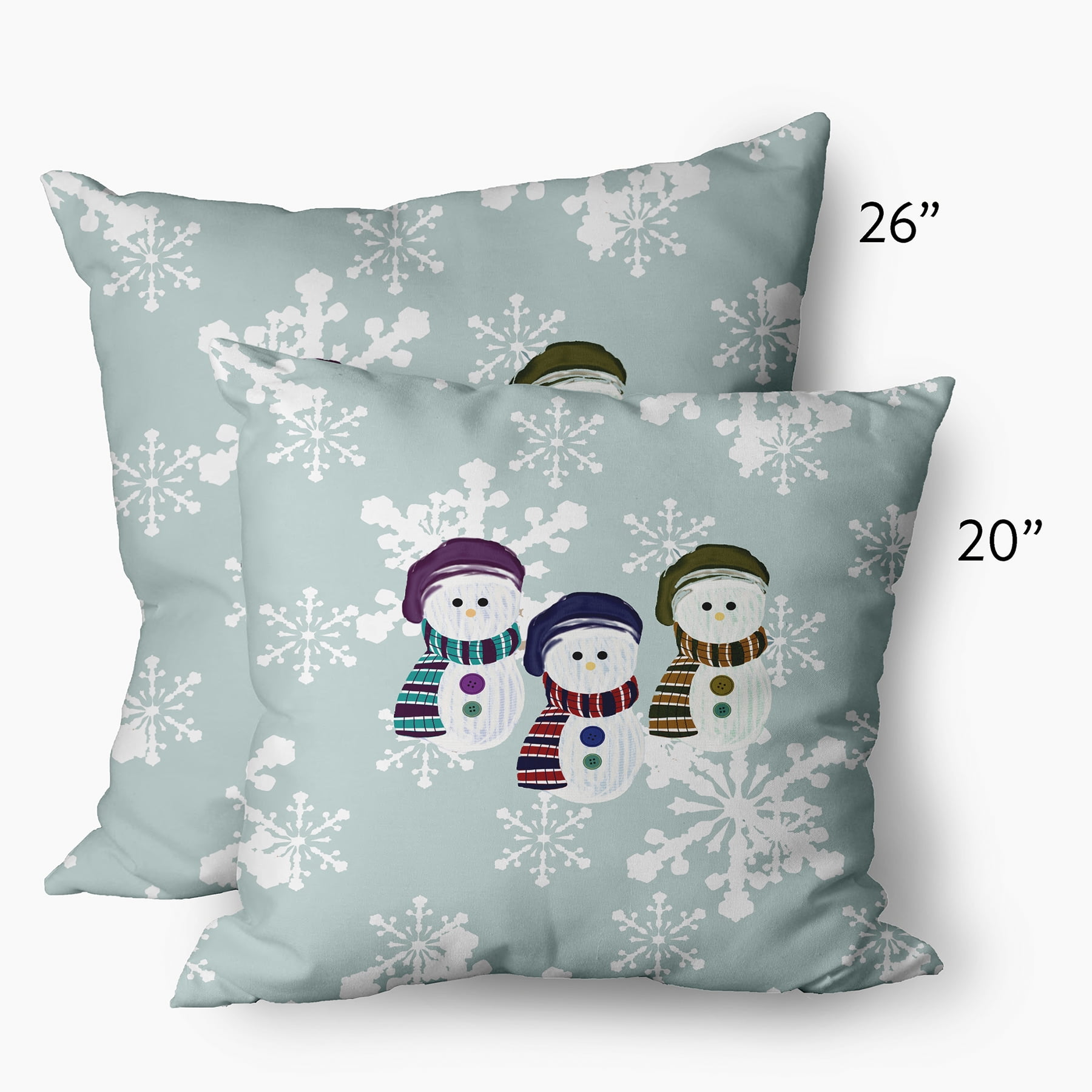 Simply Daisy 14" x 20" Sock Snowmen Decorative Throw Pillow