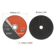 thumbnail image 2 of Discos de corte Unique Bargains 25uds 3' X 0.063' X 3/8' para Metal Delgado acero Inoxidable, 2 of 7