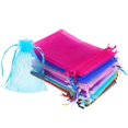 thumbnail image 1 of Bolsas transparentes de regalo de organza Boshen de 5 x 7 cm, 200 unidades, colores mezclados, 1 of 6