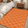 thumbnail image 4 of 3'x5' Area Rugs, Orange Stripes Indoor Outdoor Area Rug for Living Room Bedroom, Simple Geometric Modern Monochrome Washable Bathroom Rugs Kitchen Floor Carpet Mats Home Decor Aesthetic, 4 of 8