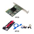 thumbnail image 2 of Tarjeta vertical de expansión PCI-E 1 a 4+extensor 4xPCI-E 16X+adaptador 4xPCI-E 1X Tmvgtek Para Estrenar, 2 of 9