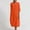Orange, variant on Pntutb Womens Dresses Fashion Round Neck Loose Short Sleeve Solid Mid-Calf Dress Long Dress Orange XXXXL