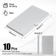 thumbnail image 2 of ABCISI Business Card Holder, 10Pcs Aluminum Metal Card Case, Long-Term Use Without Fading, Professional Pocket Card Holder for Name Card Credit Card Gift Cards ID Cards, Easy to Carry, Silver, 2 of 11