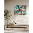 thumbnail image 4 of Christmas Ocean Canvas Print Wall Art Framed Canvas Art Wall Decor Snowman Beach Flamingo Palm Abstract Art Pictures Painting Morden Artwork for Living Room Bedroom, Ready to Hang - 16"x20", 4 of 6