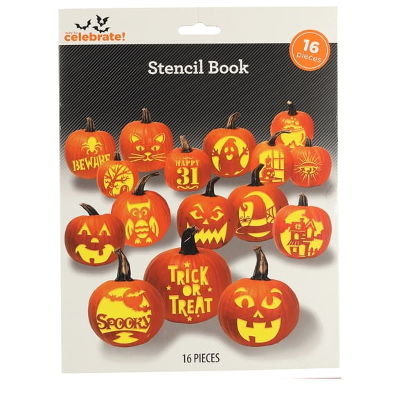 Pumpkin Carving Stencil Book, 16 Pieces, Halloween by Way To Celebrate