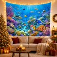 thumbnail image 3 of Underwater Lush Coral With Reef Teeming Diverse Marine, Mystical Fantasy for Space Lovers, Galaxy Room Decor, Housewarming Gift, Tapestry Wall Hanging for Bedroom and Dorm, 3 of 7