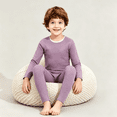 thumbnail image 2 of YOUYEDIAN Base Layer Foy Boys Warm 2 Piece Fleece Lined Thermal Underwear Set Fall Winter Long Sleeve Crewneck Tops Kids Comfy Soft Pants, 2 of 5