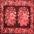thumbnail image 1 of Ahgly Company Indoor Square Medallion Red French Area Rugs, 5' Square, 1 of 4