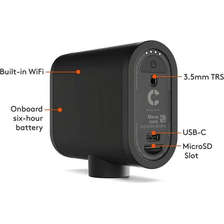 Logitech - Mevo Start Live Streaming Camera 3-Pack HD Action Camera - Black