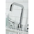 thumbnail image 4 of Kingston Brass KS1451TKL Hallerbos Two-Handle 3-Hole Deck Mount Widespread Bathroom Faucet with Push Pop-Up Drain in Polished Chrome, 4 of 7