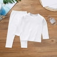 thumbnail image 2 of Mercatoo Toddler Baby Boy Girls Long Sleeve Solid Color T-Shirt Sweatshirt Top + Pant Trousers Fall Winter Clothes Set, 2 of 7