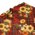 thumbnail image 4 of Shower Curtain, Red Plaid Sunflower Washable Shower Curtain for Bathroom, Waterproof Bathroom Shower Curtain Set with Hooks Long Shower Curtain 72x72in Home Decor, 4 of 7