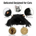 thumbnail image 6 of Lion Mane Wig for Cats, Funny Pet Cat Costumes for Halloween Christmas, Furry Pet Clothing Accessories (Size S, Black), 6 of 7