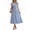 Blue White Stripe, variant on ANRABESS Womens Summer Midi Dress Striped Casual Short Sleeve Crewneck Empire Waist 2026 Flowy Long Beach Dress with Pockets Black White Stripe M
