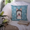 thumbnail image 3 of Winter Snowflake Dog Face Design Fabric Decorative Pillow, 3 of 4