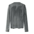 thumbnail image 6 of Women's Metallic Velvet Long Sleeve Top Shirts Blouses Crewneck Slim Fit Solid Color Soft for Casual Work Office Party Night Out Fashion Essential Gift for Women | CSEONE,Gray L, 6 of 9