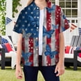 thumbnail image 2 of Staki Girls 4th of July Shirt Girls Independence Day Shirts Novelty Printed Funky Short Sleeve Button Down Shirt Kids Shirt 4T 5T 31T(Light Blue,11-12 Years), 2 of 4
