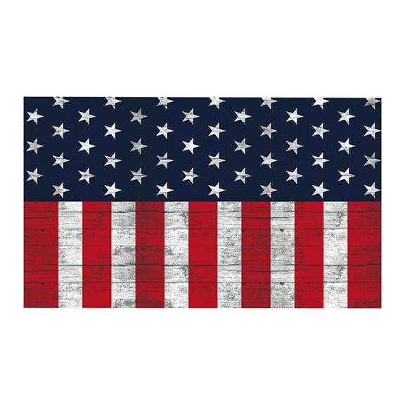 Large Stars and Stripes 4th of July Table Runner, 54 x 107 Inch Patriotic Memorial Day Table Runner, Independence Day Kitchen Dining Table Runners for Home Farmhouse Party Decor