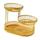 thumbnail image 3 of Cesta de frutas de 3 capas con malla metálica, soporte multifuncional para servir frutas. oro, 3 of 9