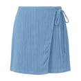 thumbnail image 5 of RQYYD Women's Wrap Tie Waist Skort Shorts Casual Lightweight Comfortable Summer Beach Daily Wear Bottoms, 5 of 6